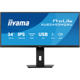 iiyama ProLite XUB3493WQSU-B6 34" UltraWide monitor Zwart (mat), 120 Hz, HDMI, DisplayPort, Audio, USB