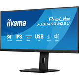 iiyama ProLite XUB3493WQSU-B6 34" UltraWide monitor Zwart (mat), 120 Hz, HDMI, DisplayPort, Audio, USB