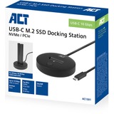 ACT Connectivity M.2 NVMe/PCIe SSD dockingstation, USB-C 3.2 Gen2 Zwart