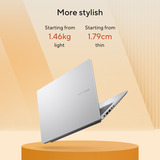 ASUS Vivobook 14 M1407GA-LY012W 14"  Copilot+ laptop Zilver | Ryzen 7 445 | Radeon 840M | 16 GB | 512 GD SSD