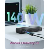 ICY BOX IB-DK7401-CU31 17-in-1 Notebook DockingStation Zwart