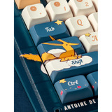 Iqunix ZX75 Sky Encounter Wireless Mechanical Keyboard, gaming toetsenbord Blauw/wit, US lay-out, IQUNIX Little Prince, RGB leds, 75%, Hot-swappable, Double-shot PBT, 2.4GHz | Bluetooth 5.1 | USB-C