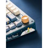 Iqunix ZX75 Sky Encounter Wireless Mechanical Keyboard, gaming toetsenbord Blauw/wit, US lay-out, IQUNIX Little Prince, RGB leds, 75%, Hot-swappable, Double-shot PBT, 2.4GHz | Bluetooth 5.1 | USB-C