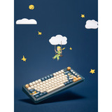 Iqunix ZX75 Sky Encounter Wireless Mechanical Keyboard, gaming toetsenbord Blauw/wit, US lay-out, IQUNIX Little Prince, RGB leds, 75%, Hot-swappable, Double-shot PBT, 2.4GHz | Bluetooth 5.1 | USB-C