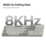 Keychron C2 Pro-M1 RGB mechanisch toetsenbord Grijs, US lay-out (QWERTY), Keychron Super Red, 100%, RGB leds, OSA Double-Shot PBT, hot swap, 8000 Hz