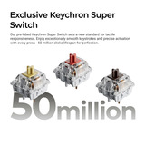 Keychron C2 Pro-M1, toetsenbord Grijs, US lay-out, Keychron Super Red, RGB leds, OSA Double-Shot PBT, hot swap, 8000 Hz