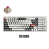 Keychron Q5 Ultra-M3 8K Wireless Custom Mechanical Keyboard Wit, US lay-out (QWERTY), Keychron Silk POM Red, 96%, 96%, RGB, Hot swap, 8K, 2.4 GHz / Bluetooth 5.2 / USB-C
