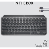 Logitech MX Keys Mini Minimalist Wireless toetsenbord Grafiet, US-International lay-out (QWERTY), 80% (TKL), Bluetooth