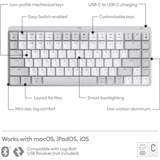 Logitech MX Mechanical Mini voor Mac, toetsenbord Lichtgrijs, US lay-out, Cherry MX-Technologie