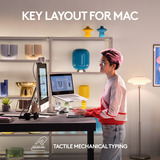 Logitech MX Mechanical Mini voor Mac toetsenbord Lichtgrijs, US-International lay-out (QWERTY), Cherry MX-Technologie, 80% (TKL)	