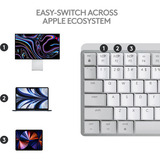 Logitech MX Mechanical Mini voor Mac toetsenbord Lichtgrijs, US-International lay-out (QWERTY), Cherry MX-Technologie, 80% (TKL)	