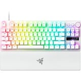 Razer Huntsman V3 Pro TKL - White, gaming toetsenbord Wit, US lay-out, Razer Analog Optical, TKL, RGB leds, Doubleshot PBT