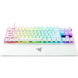 Razer Huntsman V3 Pro TKL - White, gaming toetsenbord Wit, US lay-out, Razer Analog Optical, TKL, RGB leds, Doubleshot PBT