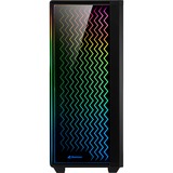 Sharkoon RGB LIT 200 midi tower behuizing Zwart | 3x USB-A | RGB | Window