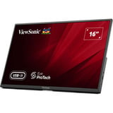 ViewSonic VA1650 Lichtgewicht draagbare monitor 16" Zwart, 1x HDMI