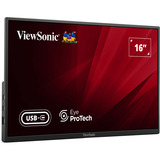 ViewSonic VA1650 Lichtgewicht draagbare monitor 16"  Zwart, 1x HDMI, USB-C