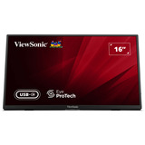 ViewSonic VA1650 Lichtgewicht draagbare monitor 16"  Zwart, 1x HDMI, USB-C