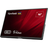 ViewSonic VA1650 Lichtgewicht draagbare monitor 16"  Zwart, 1x HDMI, USB-C