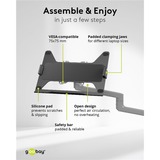 goobay DeLuxe laptophouder voor monitorarm, 11,6 tot 17,3 inch standaard Zwart