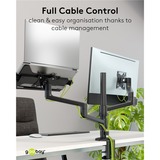 goobay DeLuxe laptophouder voor monitorarm, 11,6 tot 17,3 inch standaard Zwart