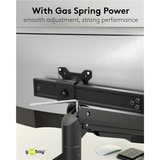 goobay Dual Monitor Mount Office monitorarm Zwart
