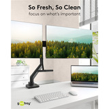 goobay Dual Monitor Mount Office monitorarm Zwart