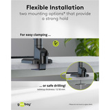 goobay Dual Monitor Mount Office monitorarm Zwart