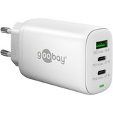 goobay USB-C PD GaN Multiport snellader (65 W) Wit, 2x USB-C, 1x USB-A, Power Delivery, QuickCharge