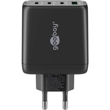 goobay USB-C PD GaN multipoort snellader (68 W) Zwart, 3x USB-C, 1x USB-A, Power Delivery, QuickCharge