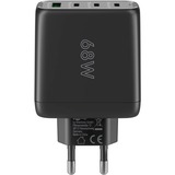 goobay USB-C PD GaN multipoort snellader (68 W) Zwart, 3x USB-C, 1x USB-A, Power Delivery, QuickCharge