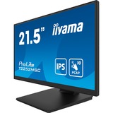iiyama ProLite T2252MSC-B2 21.5" touchscreen monitor Zwart (mat), Touch, HDMI, DisplayPort, Audio, USB 3.0 