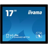 iiyama ProLite TF1734MC-B7X 17" touchscreen monitor Zwart, USB, HDMI, DisplayPort, Touch