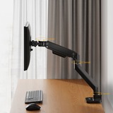 ACT Connectivity Monitorarm office premium, gasveer, 1 monitor Zwart