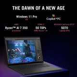 ASUS ROG Zephyrus G16 GA605KM-QR010W 16"  Copilot+ gaming laptop Grijs | Ryzen AI 7 350 | RTX 5060 | 32 GB | 1 TB SSD | 240 Hz