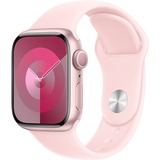 Apple Watch Series 9 smartwatch Roze/rosé, Aluminium, 41 mm, Sportbandje (S/M)