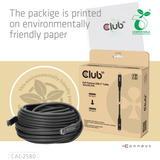 Club 3D Full-Feature USB-C kabel, 15m Zwart, 8K60Hz 10Gbps 60W