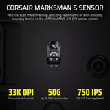 Corsair SCIMITAR Elite Wireless SE gaming muis Gunmetal, 33.000 dpi, RGB leds