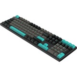 HelloGanss HS108T Obsidian, toetsenbord Zwart/grijs, US lay-out, Gateron G Pro Silver, RGB leds, PBT Doubleshot keycaps, hot swap, 2,4 GHz / Bluetooth / USB-C