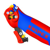KNIPEX Kabelmes, met glijschoen Rood/blauw