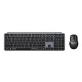 Keychron B6 Pro Keyboard and BM24 Mouse Wireless Combo desktopset Grijs, US lay-out (QWERTY), Scissor switches, 100%, 100 - 2400 DPI, ABS keycaps, 2.4 GHz / Bluetooth / USB
