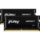 Kingston FURY Impact 32 GB DDR5-6400 (2x 16 GB) laptopgeheugen Zwart, KF564S38IBK2-32, SO-DIMM, XMP 3.0