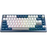 Montech Mkey Pro Freedom, toetsenbord Donkerblauw/wit, US lay-out, Gateron G Pro Brown, 75%, Hot-swappable, RGB, Double-Shot PBT