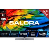 Salora 65QLED440A 65" Ultra HD qled-tv Zwart/zilver, 3x HDMI, Smart TV, WLAN, RJ-45, CI+, Sound