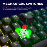 Trust GXT 867 Acira 60% mini mechanisch gaming toetsenbord Zwart, US lay-out, Outemu Red, 60%, RGB