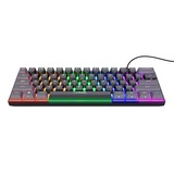 Trust GXT 867 Acira 60% mini mechanisch gaming-toetsenbord, gaming toetsenbord Zwart, US lay-out, Outemu Red, 60%, RGB
