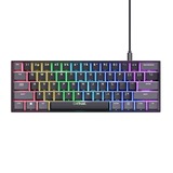 Trust GXT 867 Acira 60% mini mechanisch gaming-toetsenbord, gaming toetsenbord Zwart, US lay-out, Outemu Red, 60%, RGB