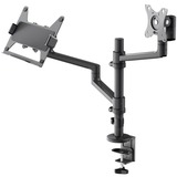 goobay Deluxe Monitor Mount met Laptop Arm, 17 tot 32 inch monitorarm Zwart