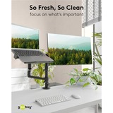 goobay Deluxe Monitor Mount met Laptop Arm, 17 tot 32 inch monitorarm Zwart