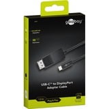 goobay USB-C naar DisplayPort adapterkabel Zwart, 1.2 m