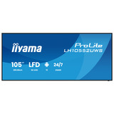 iiyama ProLite LH10552UWS-B1AG 104.6" Ultra Wide Public Display Zwart, HDMI, DisplayPort, USB-C, LAN, WiFi 6E, Audio, Android OS